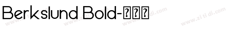 Berkslund Bold字体转换